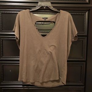 Olive Green Open Back Tee